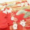 振袖 良品 金駒刺繍 綸子 正絹 古典柄 袷仕立て 身丈153.5cm 裄丈63cm 箔 金彩 フォーマル 着物 成人式 二十歳 松 菊 菖蒲 赤・朱_画像13