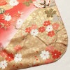 振袖 良品 金駒刺繍 綸子 正絹 古典柄 袷仕立て 身丈153.5cm 裄丈63cm 箔 金彩 フォーマル 着物 成人式 二十歳 松 菊 菖蒲 赤・朱_画像15
