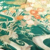 振袖 良品 正絹 古典柄 袷仕立て 身丈163cm 裄丈67.5cm 箔 金彩 フォーマル 着物 成人式 二十歳 御所車 松竹梅 菖蒲 緑・うぐいす色_画像14
