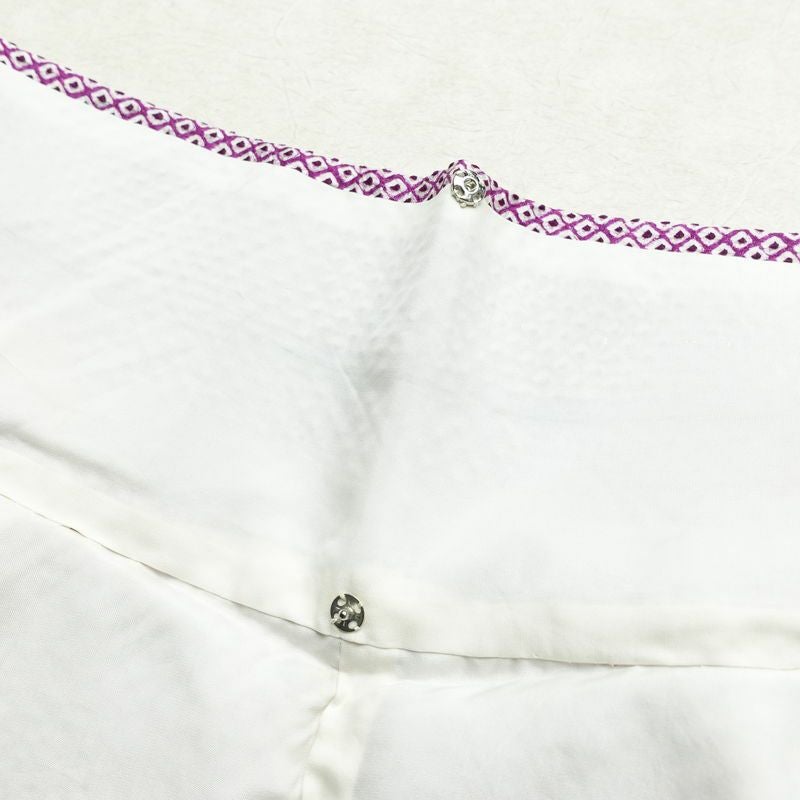 小紋 絞り 総絞り 正絹 古典柄 袷仕立て 身丈160.5cm 裄丈67cm 着物 紫・藤色_画像18