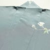 訪問着 落款入り 縮緬 一つ紋付き 正絹 木の葉・植物柄 袷仕立て 身丈157cm 裄丈66cm 共八掛 フォーマル 友禅 着物 入学式 卒業式 作家物 青・紺_画像17