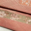 作り帯 名古屋帯 なごや帯 六通柄 美品 正絹 古典柄 金糸 帯 くすみピンク ピンク_画像6