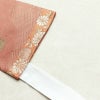 作り帯 名古屋帯 なごや帯 六通柄 美品 正絹 古典柄 金糸 帯 くすみピンク ピンク_画像13