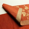 名古屋帯 なごや帯 六通柄 美品 正絹 花柄 通し仕立て 帯 未使用品 モダン カジュアル 紬地 橙_画像10