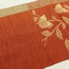 名古屋帯 なごや帯 六通柄 美品 正絹 花柄 通し仕立て 帯 未使用品 モダン カジュアル 紬地 橙_画像17
