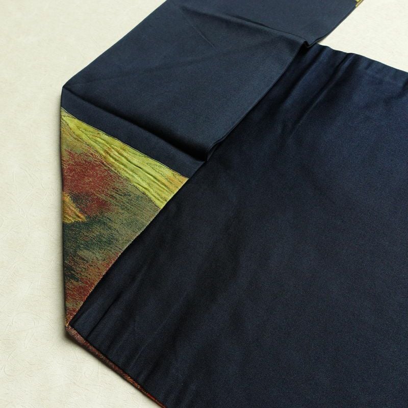 名古屋帯 なごや帯 ふくれ織 太鼓柄 良品 正絹 幾何学柄・抽象柄 名古屋仕立て 箔 帯 モダン 多色使い_画像18