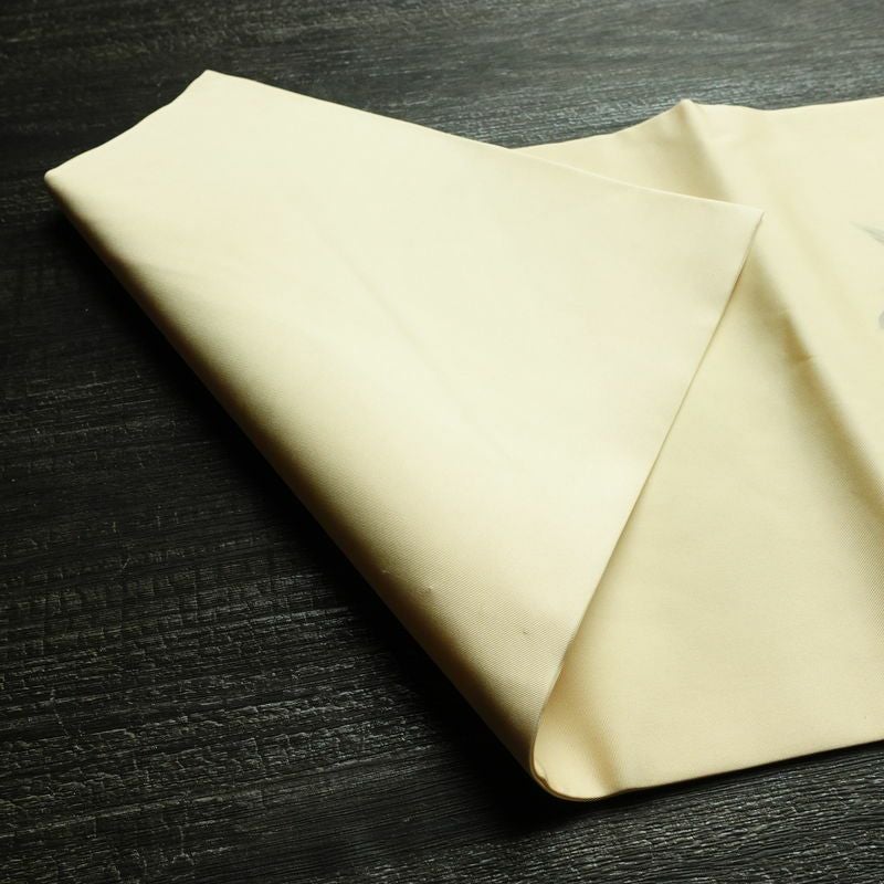 名古屋帯 なごや帯 太鼓柄 正絹 花柄 名古屋仕立て 金彩 帯 手描き クリーム_画像10