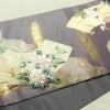 袋帯 六通柄 美品 証紙あり フォーマル用 正絹 花柄 箔 刺繍 金糸 帯 入学式 卒業式 結婚式 紫・藤色_画像11