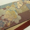 袋帯 六通柄 良品 フォーマル用 正絹 花柄 箔 金糸 帯 入学式 卒業式 結婚式 桜 くすみカラー 多色使い_画像12