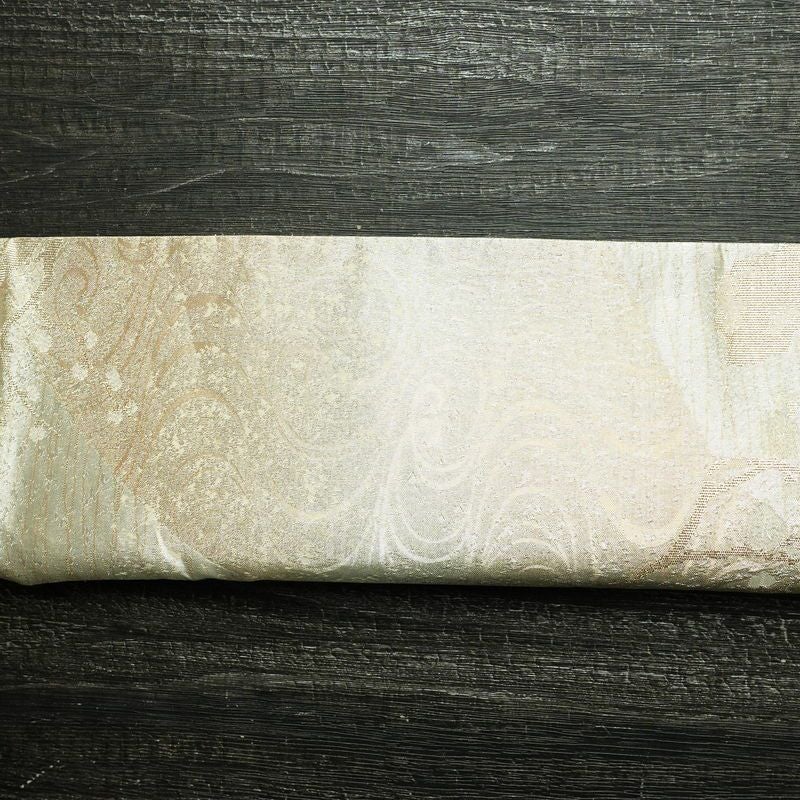 袋帯 六通柄 フォーマル用 正絹 木の葉・植物柄 箔 帯 入学式 卒業式 結婚式 金・銀_画像14