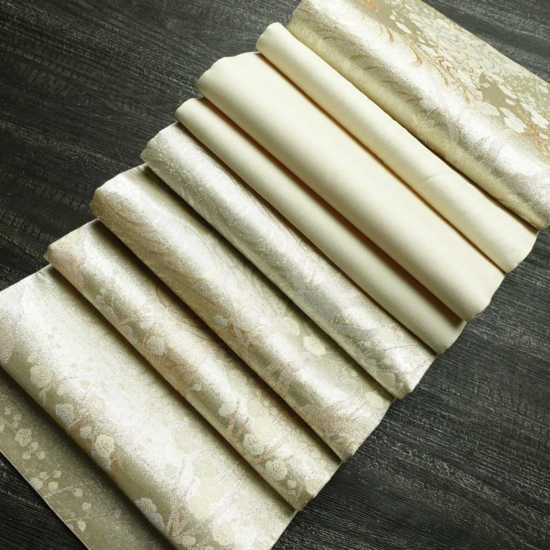 袋帯 六通柄 フォーマル用 正絹 木の葉・植物柄 箔 帯 入学式 卒業式 結婚式 金・銀_画像20