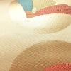 名古屋帯 太鼓柄 良品 正絹 花柄 名古屋仕立て 箔 帯 ベージュ_画像6