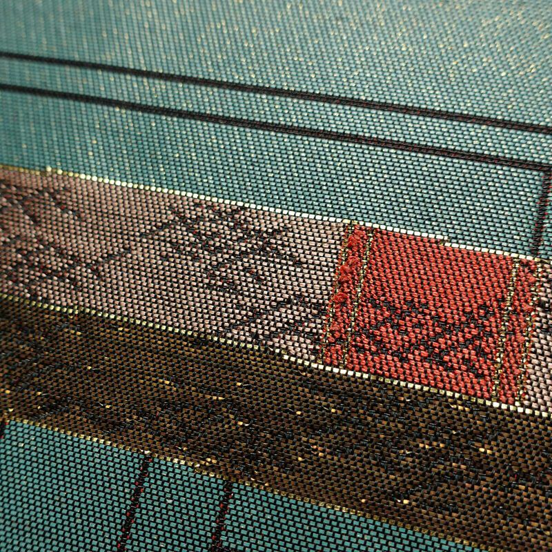 袋帯 六通柄 良品 フォーマル用 正絹 縞柄・線柄 箔 帯 入学式 卒業式 緑・うぐいす色_画像5