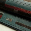袋帯 六通柄 良品 フォーマル用 正絹 縞柄・線柄 箔 帯 入学式 卒業式 緑・うぐいす色_画像8