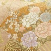 袋帯 プラチナ箔 六通柄 美品 フォーマル用 正絹 花柄 箔 金通し 金糸 帯 入学式 卒業式 結婚式 ピンク_画像2