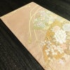 袋帯 プラチナ箔 六通柄 美品 フォーマル用 正絹 花柄 箔 金通し 金糸 帯 入学式 卒業式 結婚式 ピンク_画像18