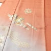 付け下げ 金駒刺繍 正絹 花柄 袷仕立て 身丈165cm 裄丈69cm 箔 刺繍 金彩 フォーマル 着物 入学式 卒業式 結婚式 くすみ朱色 赤・朱_画像5