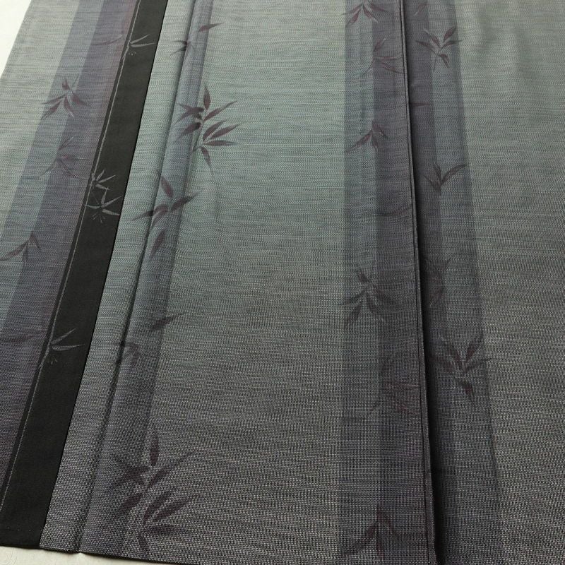 本場大島紬 伝統工芸品 単衣 美品 証紙あり 正絹 木の葉・植物柄 単衣仕立て 身丈159.5cm 裄丈65cm さが美 着物 紫・藤色_画像4