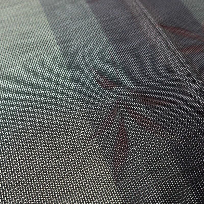 本場大島紬 伝統工芸品 単衣 美品 証紙あり 正絹 木の葉・植物柄 単衣仕立て 身丈159.5cm 裄丈65cm さが美 着物 紫・藤色_画像8