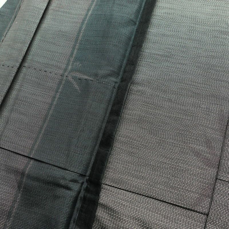 本場大島紬 伝統工芸品 単衣 美品 証紙あり 正絹 木の葉・植物柄 単衣仕立て 身丈159.5cm 裄丈65cm さが美 着物 紫・藤色_画像17