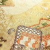 袋帯 銘明錦 六通柄 フォーマル用 正絹 古典柄 箔 金通し 帯 入学式 御所車 扇子 卒業式 結婚式 ベージュ_画像4