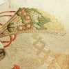 袋帯 銘明錦 六通柄 フォーマル用 正絹 古典柄 箔 金通し 帯 入学式 御所車 扇子 卒業式 結婚式 ベージュ_画像6