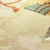 袋帯 銘明錦 六通柄 フォーマル用 正絹 古典柄 箔 金通し 帯 入学式 御所車 扇子 卒業式 結婚式 ベージュ_画像7