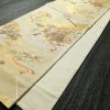 袋帯 銘明錦 六通柄 フォーマル用 正絹 古典柄 箔 金通し 帯 入学式 御所車 扇子 卒業式 結婚式 ベージュ_画像9
