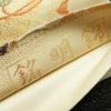 袋帯 銘明錦 六通柄 フォーマル用 正絹 古典柄 箔 金通し 帯 入学式 御所車 扇子 卒業式 結婚式 ベージュ_画像20