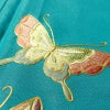 振袖 金駒刺繍 正絹 古典柄 袷仕立て 身丈163.5cm 裄丈70cm 箔 刺繍 金彩 金糸 着物 成人式 二十歳 蝶 緑・うぐいす色_画像9