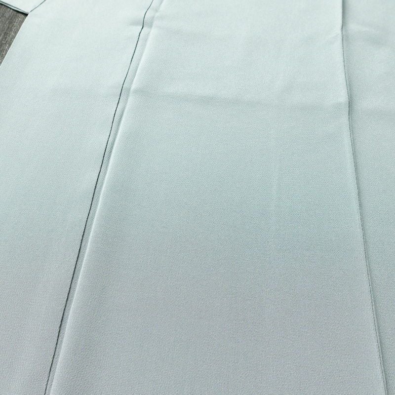 色留袖 三つ紋付き 松尾光琳 落款入り 縮緬 正絹 古典柄 袷仕立て 身丈165.5cm 裄丈67.5cm 箔 フォーマル 着物 結婚式 青・紺_画像5