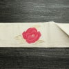 名古屋帯 太鼓柄 正絹 花柄 名古屋仕立て 金通し 金糸 帯 クリーム_画像11