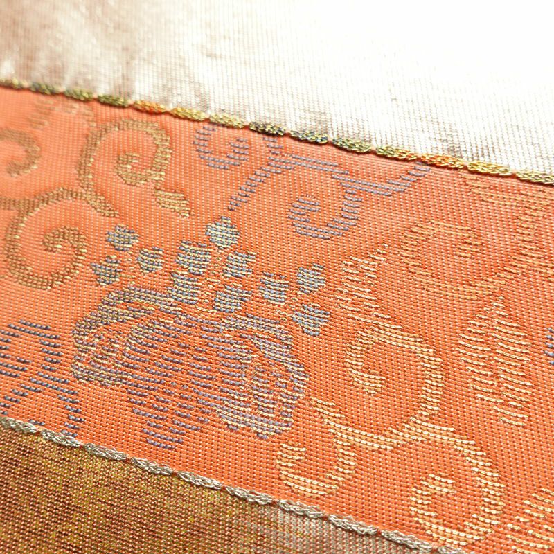 袋帯 六通柄 フォーマル用 正絹 縞柄・線柄 箔 金糸 帯 入学式 卒業式 結婚式 ピンク_画像6