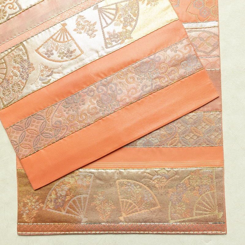 袋帯 六通柄 フォーマル用 正絹 縞柄・線柄 箔 金糸 帯 入学式 卒業式 結婚式 ピンク_画像13