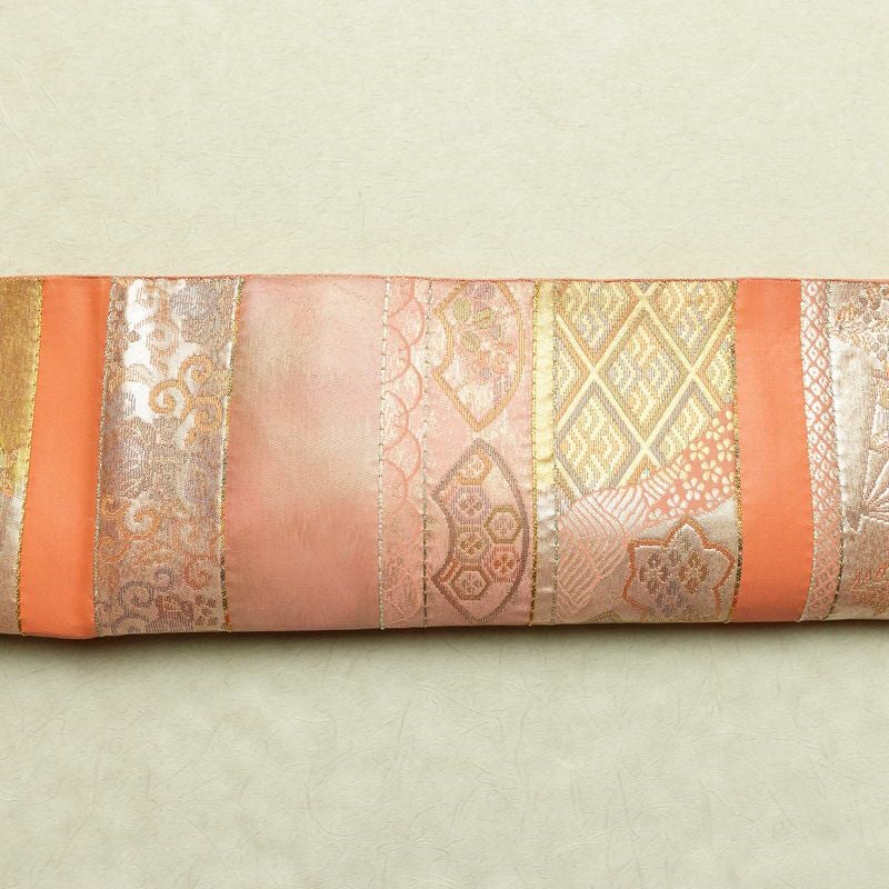 袋帯 六通柄 フォーマル用 正絹 縞柄・線柄 箔 金糸 帯 入学式 卒業式 結婚式 ピンク_画像14