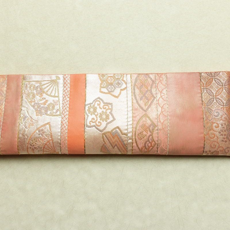 袋帯 六通柄 フォーマル用 正絹 縞柄・線柄 箔 金糸 帯 入学式 卒業式 結婚式 ピンク_画像15