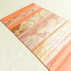 袋帯 六通柄 フォーマル用 正絹 縞柄・線柄 箔 金糸 帯 入学式 卒業式 結婚式 ピンク_画像17