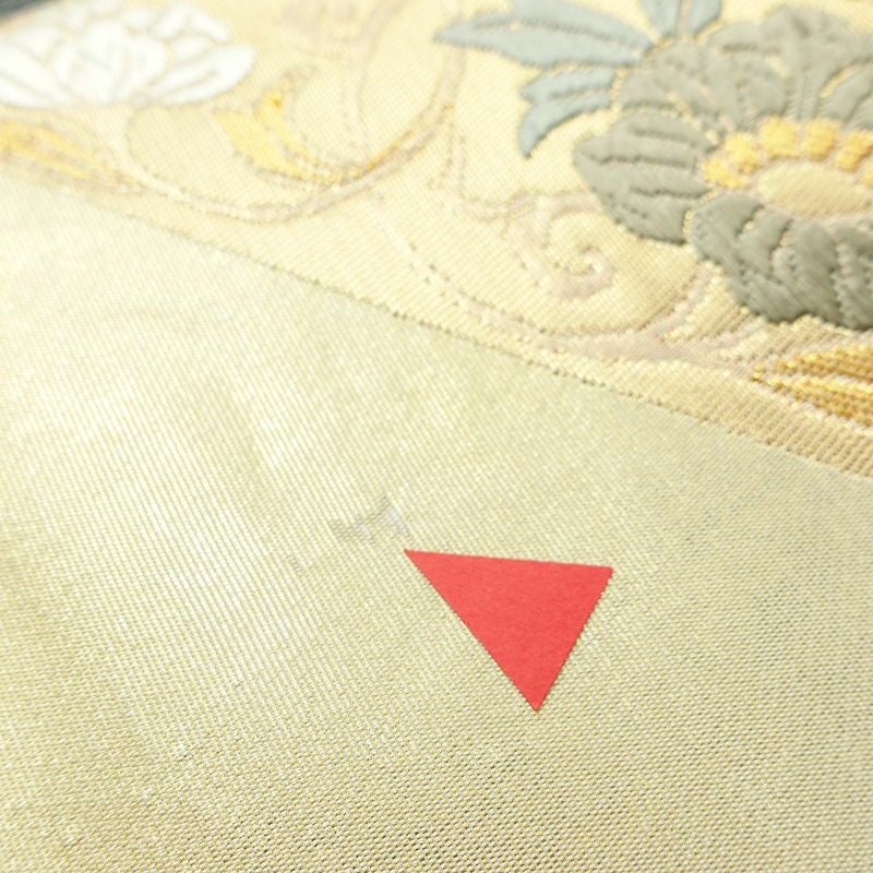 袋帯 六通柄 フォーマル用 正絹 古典柄 箔 金糸 帯 入学式 卒業式 結婚式 クリーム_画像12