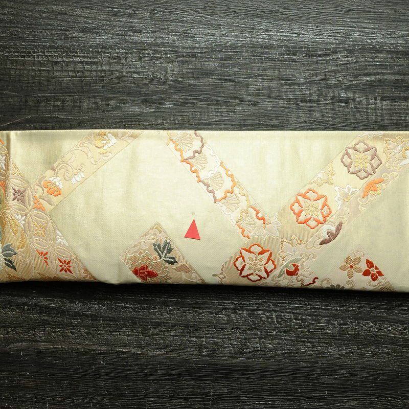 袋帯 六通柄 フォーマル用 正絹 古典柄 箔 金糸 帯 入学式 卒業式 結婚式 クリーム_画像16