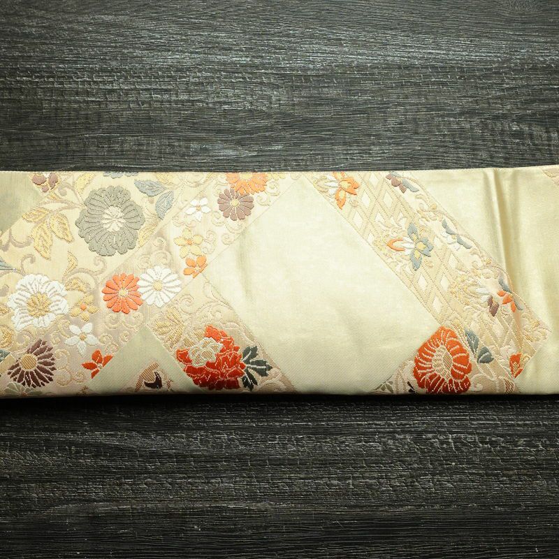 袋帯 六通柄 フォーマル用 正絹 古典柄 箔 金糸 帯 入学式 卒業式 結婚式 クリーム_画像18
