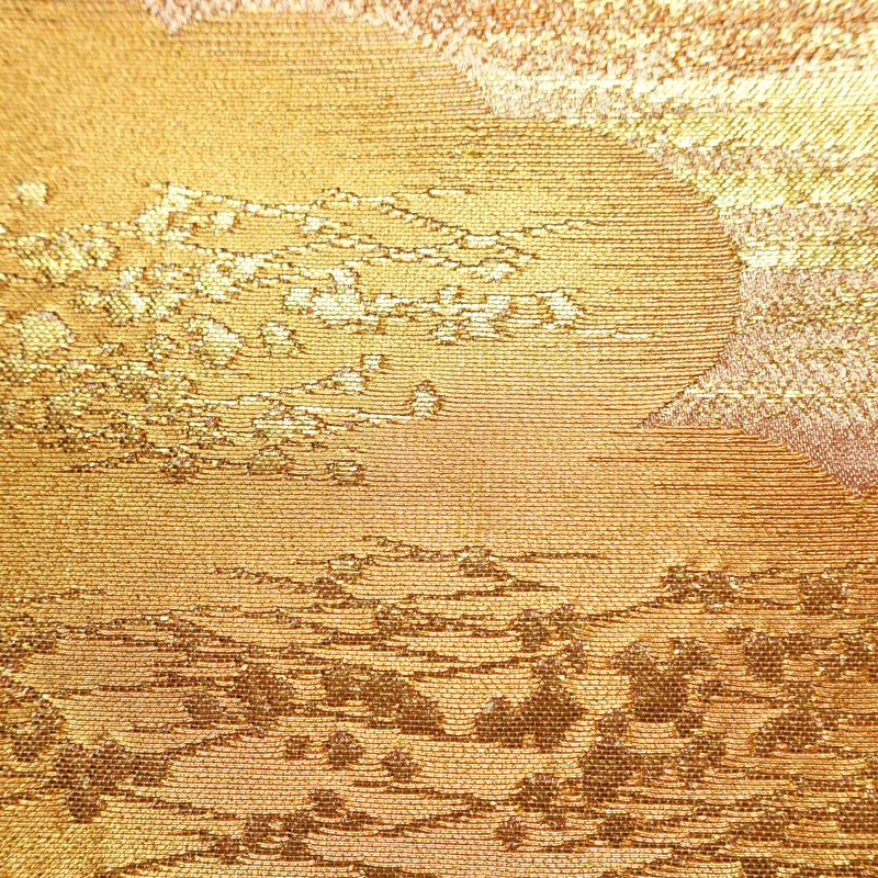 袋帯 六通柄 良品 フォーマル用 正絹 雲柄 箔 金糸 帯 ピンク_画像4