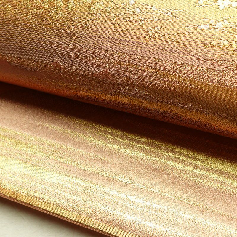 袋帯 六通柄 良品 フォーマル用 正絹 雲柄 箔 金糸 帯 ピンク_画像7