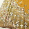 振袖 正絹 木の葉・植物柄 袷仕立て 身丈170.5cm 裄丈69cm 箔 フォーマル 成人式 二十歳 黄・黄土色_画像4
