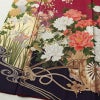 振袖 良品 セット品 長襦袢付き 袋帯付き 縮緬 正絹 花柄 袷仕立て 身丈164.5cm 裄丈70cm 箔 金彩 フォーマル 着物 帯 成人式 二十歳 赤紫 紫・藤色_画像4