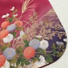 振袖 良品 セット品 長襦袢付き 袋帯付き 縮緬 正絹 花柄 袷仕立て 身丈164.5cm 裄丈70cm 箔 金彩 フォーマル 着物 帯 成人式 二十歳 赤紫 紫・藤色_画像12