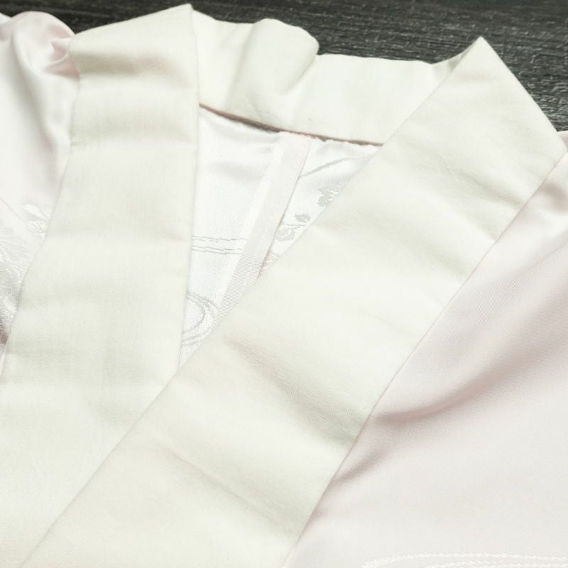 振袖 良品 セット品 長襦袢付き 袋帯付き 縮緬 正絹 花柄 袷仕立て 身丈164.5cm 裄丈70cm 箔 金彩 フォーマル 着物 帯 成人式 二十歳 赤紫 紫・藤色_画像15