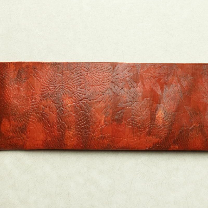 袋帯 六通柄 フォーマル用 正絹 花柄 帯 橙_画像11