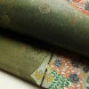 袋帯 六通柄 良品 フォーマル用 正絹 古典柄 箔 金糸 帯 入学式 卒業式 結婚式 緑・うぐいす色_画像8