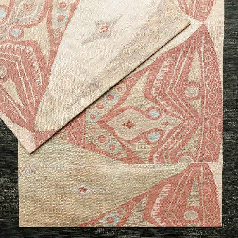 袋帯 六通柄 フォーマル用 正絹 幾何学柄・抽象柄 帯 ベージュ_画像14