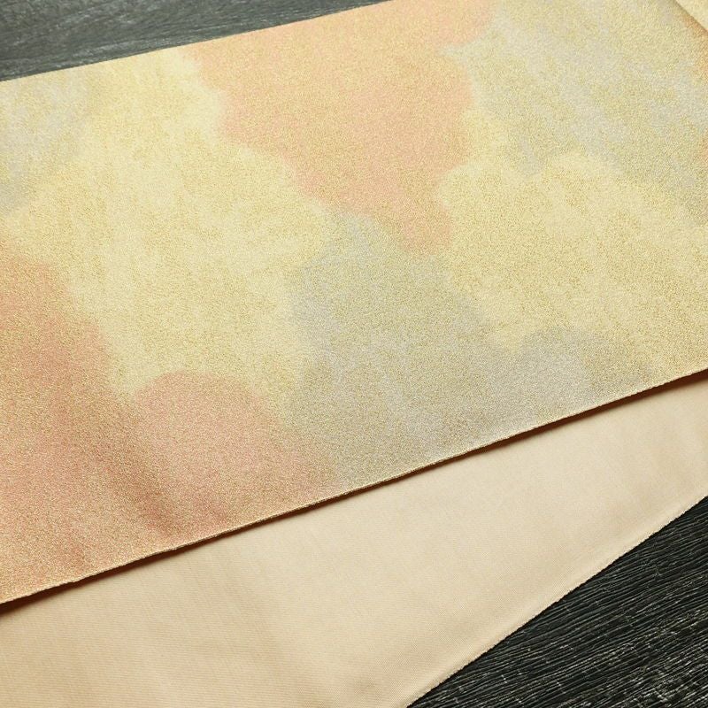 袋帯 全通柄 美品 フォーマル用 正絹 雲柄 金通し 帯 入学式 卒業式 結婚式 未使用品 多色使い_画像12